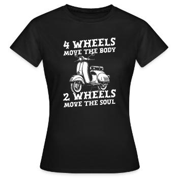 Motorroller - Frauen T-Shirt - Schwarz - Vorne - AI Model Female 172 dark (172cm)