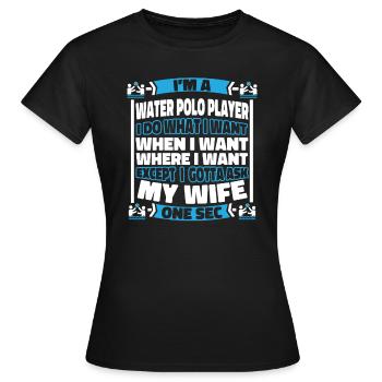 Wasserball Wasserballer - Frauen T-Shirt - Schwarz - Vorne - AI Model Female 172 dark (172cm)