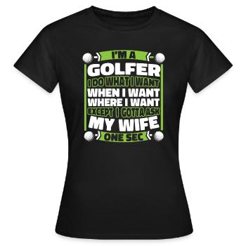 Golf Golfeurs Golfeurs - T-shirt Femme - noir - Devant - AI Model Female 172 dark (172cm)