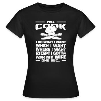 Koch Kochen - Frauen T-Shirt - Schwarz - Vorne - AI Model Female 172 dark (172cm)