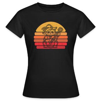 Acoustic Guitar - Women's T-Shirt - black - Front - AI Model Female 172 dark (172cm)