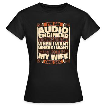 Sound Engineer Sound Engineer - Women's T-Shirt - black - Front - AI Model Female 172 dark (172cm)