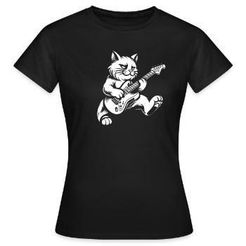 Guitare électrique Guitare électrique - T-shirt Femme - noir - Devant - AI Model Female 172 dark (172cm)