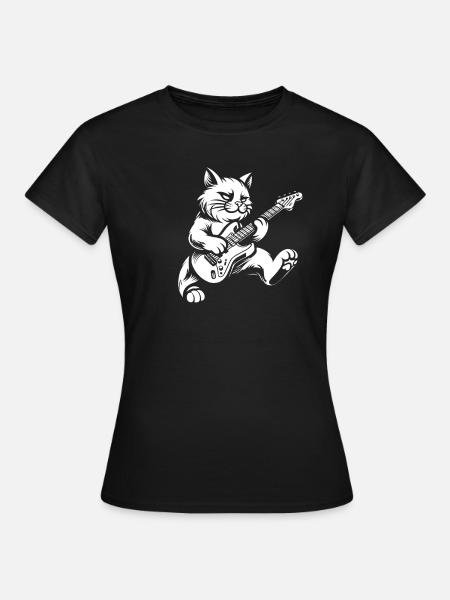 E Gitarre Elektrogitarre - Frauen T-Shirt - Schwarz