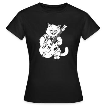 Guitare électrique Guitare électrique - T-shirt Femme - noir - Devant - AI Model Female 172 dark (172cm)