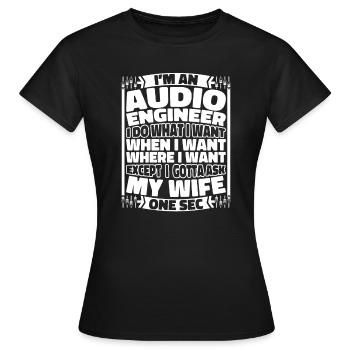 Ingénieur du son Ingénieur du son - T-shirt Femme - noir - Devant - AI Model Female 172 dark (172cm)
