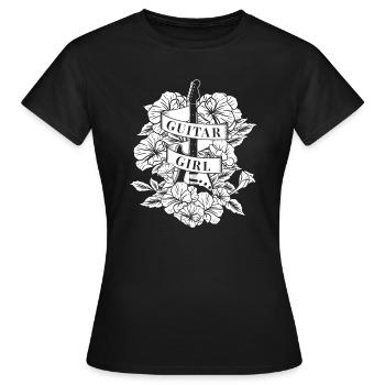 Electric Guitar Electric Guitar Guitar Girl - Women's T-Shirt - black - Front - AI Model Female 172 dark (172cm)