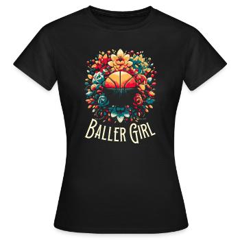 Basketball Girl Baller Girl - Women's T-Shirt - black - Front - AI Model Female 172 dark (172cm)