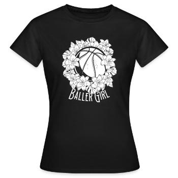Basketball Girl Baller Girl - Women's T-Shirt - black - Front - AI Model Female 172 dark (172cm)