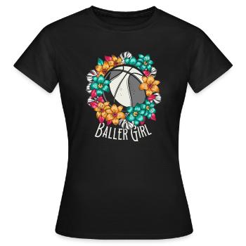 Basketball Girl Baller Girl - Women's T-Shirt - black - Front - AI Model Female 172 dark (172cm)