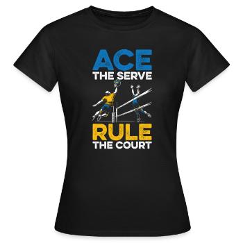 Volleyball Volleyballer - Frauen T-Shirt - Schwarz - Vorne - AI Model Female 172 dark (172cm)
