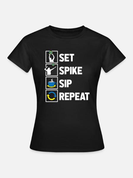 Volley-ball Joueur de volley-ball Caféine - T-shirt Femme - noir