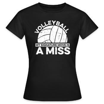 Volleyball Volleyballer - Frauen T-Shirt - Schwarz - Vorne - AI Model Female 172 dark (172cm)
