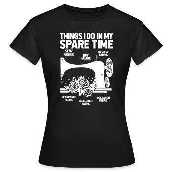 Machine à coudre Machine à coudre - T-shirt Femme - noir - Devant - AI Model Female 172 dark (172cm)