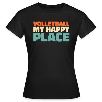 Volley-ball Volley-ball - T-shirt Femme - noir - Devant - AI Model Female 172 dark (172cm)