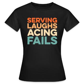 Volleyball Volleyballer - Frauen T-Shirt - Schwarz - Vorne - AI Model Female 172 dark (172cm)