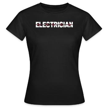 Électricien Électronicienne Électroniceur Électrocardiogramme Heartbeat - T-shirt Femme - noir - Devant - AI Model Female 172 dark (172cm)