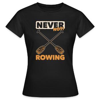 Rudern Ruderer - Frauen T-Shirt - Schwarz - Vorne - AI Model Female 172 dark (172cm)