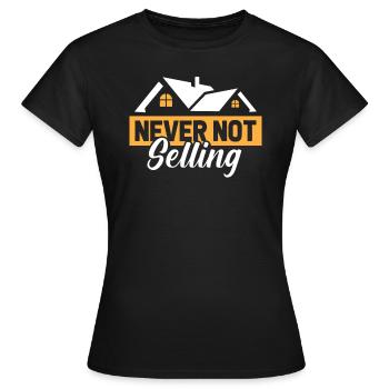 Agent immobilier - T-shirt Femme - noir - Devant - AI Model Female 172 dark (172cm)