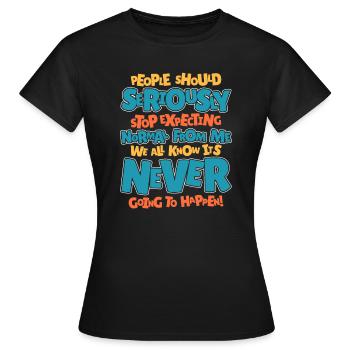 Humour noir - T-shirt Femme - noir - Devant - AI Model Female 172 dark (172cm)