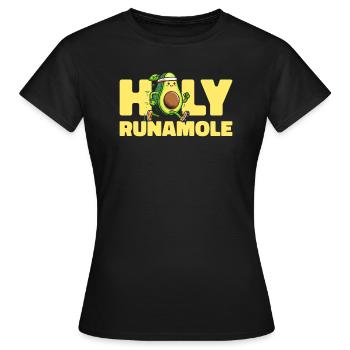 Ultramarathon Avocado Holy Runamole - Frauen T-Shirt - Schwarz - Vorne - AI Model Female 172 dark (172cm)