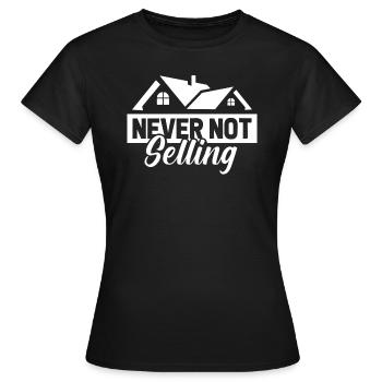 Agent immobilier - T-shirt Femme - noir - Devant - AI Model Female 172 dark (172cm)