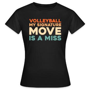 Volley-ball Joueurs de volley-ball - T-shirt Femme - noir - Devant - AI Model Female 172 dark (172cm)