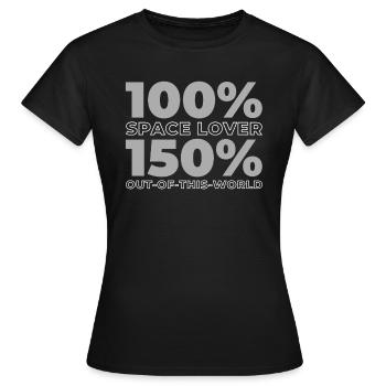 Astronaute, Astronaute, Cosmonaute - T-shirt Femme - noir - Devant - AI Model Female 172 dark (172cm)