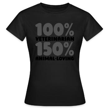 Vétérinaire Vétérinaire - T-shirt Femme - noir - Devant - AI Model Female 172 dark (172cm)
