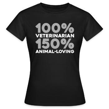 Vétérinaire Vétérinaire - T-shirt Femme - noir - Devant - AI Model Female 172 dark (172cm)