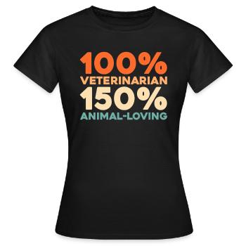 Vétérinaire Vétérinaire - T-shirt Femme - noir - Devant - AI Model Female 172 dark (172cm)