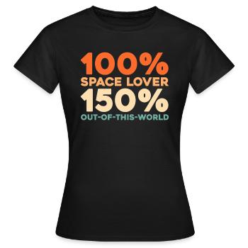 Astronaute, Astronaute, Cosmonaute - T-shirt Femme - noir - Devant - AI Model Female 172 dark (172cm)