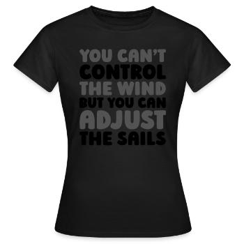 Voile, Voile, Voilier - T-shirt Femme - noir - Devant - AI Model Female 172 dark (172cm)