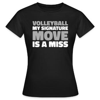 Volley-ball Volley-ball - T-shirt Femme - noir - Devant - AI Model Female 172 dark (172cm)