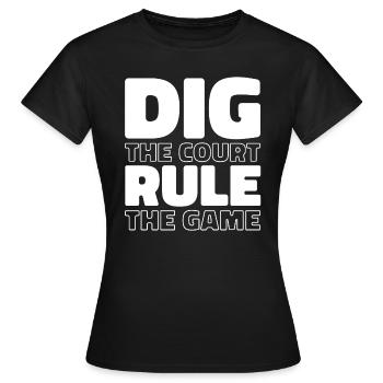 Volley-ball Volley-ball - T-shirt Femme - noir - Devant - AI Model Female 172 dark (172cm)