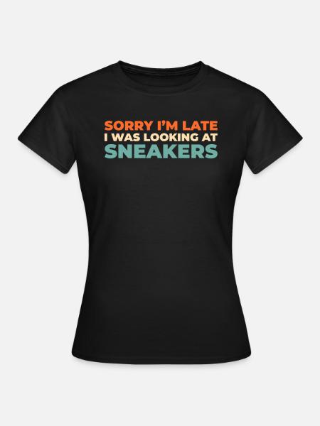 Sneakers - Frauen T-Shirt - Schwarz