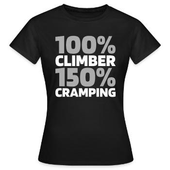 Klettern Kletterer - Frauen T-Shirt - Schwarz - Vorne - AI Model Female 172 dark (172cm)
