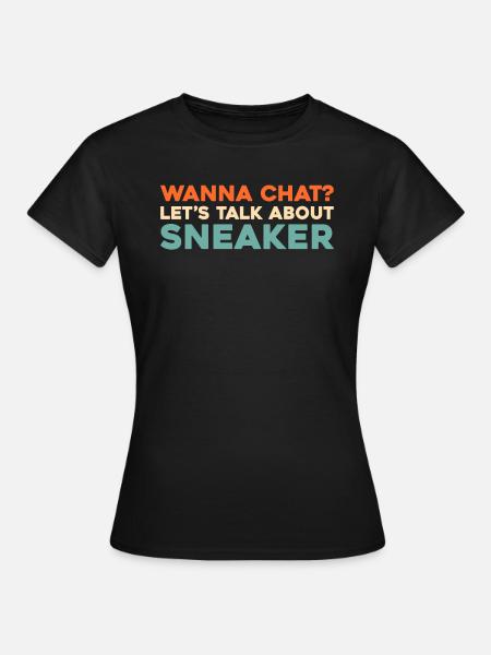 Sneakers - Frauen T-Shirt - Schwarz