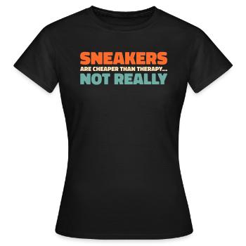 Sneakers Sneaker Collector - T-shirt Femme - noir - Devant - AI Model Female 172 dark (172cm)