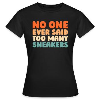 Sneakers - Women's T-Shirt - black - Front - AI Model Female 172 dark (172cm)