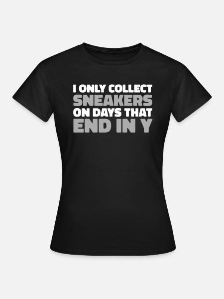 Sneakers - Frauen T-Shirt - Schwarz