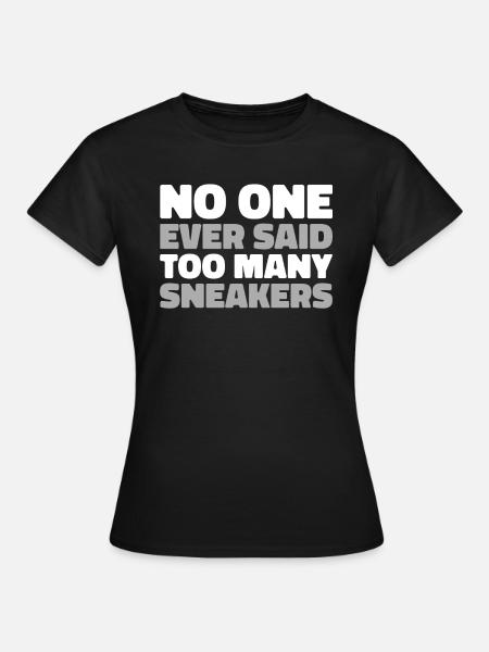 Sneakers - Frauen T-Shirt - Schwarz