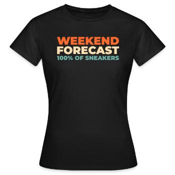 Lancer de chaussures de baskets - T-shirt Femme - noir - Devant - AI Model Female 172 dark (172cm)