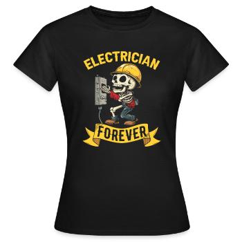 Electrician Electronics Technician - Women's T-Shirt - black - Front - AI Model Female 172 dark (172cm)