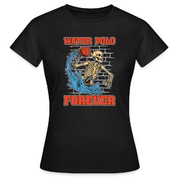 Wasserball Wasserballer Skelett - Frauen T-Shirt - Schwarz - Vorne - AI Model Female 172 dark (172cm)