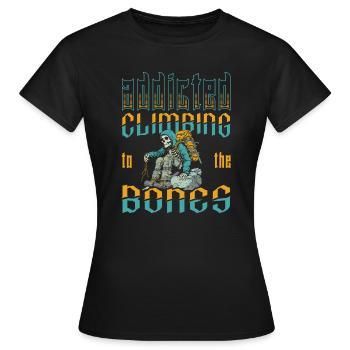 Klettern Kletterer - Frauen T-Shirt - Schwarz - Vorne - AI Model Female 172 dark (172cm)