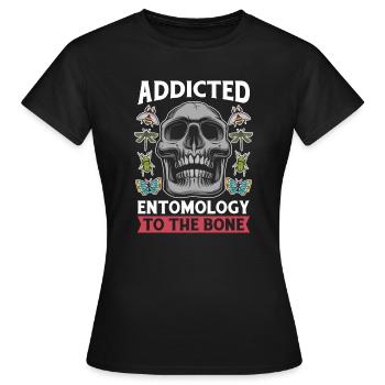 Entomology Entomologist Insect Skull - Women's T-Shirt - black - Front - AI Model Female 172 dark (172cm)
