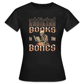 Livre Rat de bibliothèque Rat de bibliothèque - T-shirt Femme - noir - Devant - AI Model Female 172 dark (172cm)