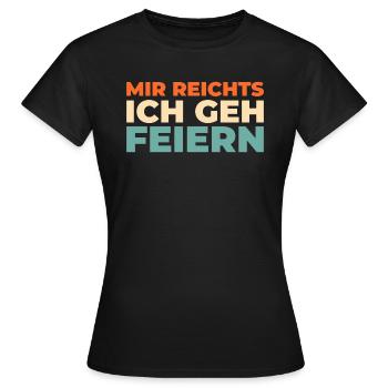 Humour noir J’en ai assez Je vais faire la fête - T-shirt Femme - noir - Devant - AI Model Female 172 dark (172cm)