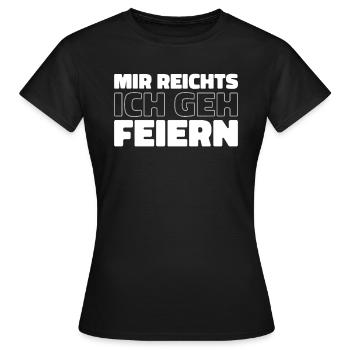 Humour noir J’en ai assez Je vais faire la fête - T-shirt Femme - noir - Devant - AI Model Female 172 dark (172cm)